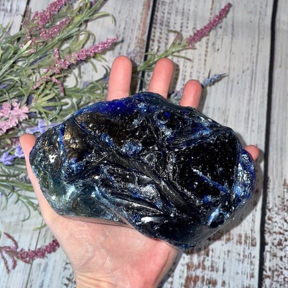 Accents Cool Dark Blue Glass Rock 6x4 Poshmark